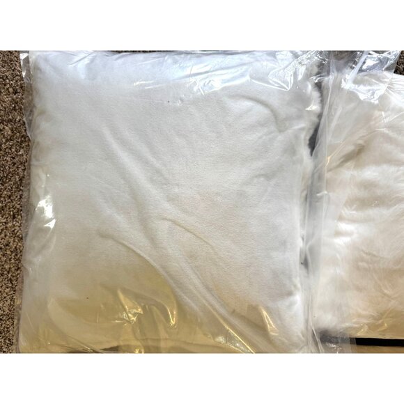 Aviva Stanoff Luxury Faux Fur Pillow Cover Set - Soft White Decorative Throw Pil - Picture 7 of 7